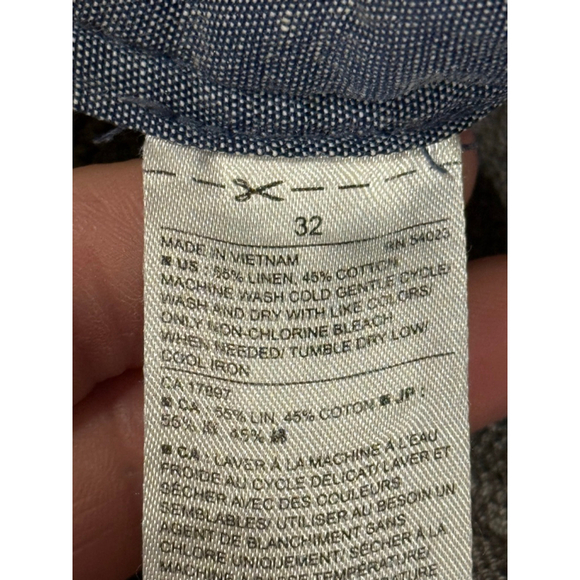 Banana Republic Men’s Aiden Linen Blend Gray Flat Front Shorts Size 32 Beach - Picture 8 of 9